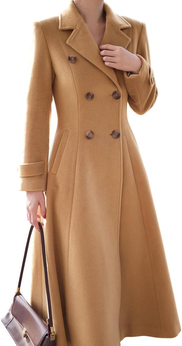 Women’s Long Double-Breasted Coat - Image 2
