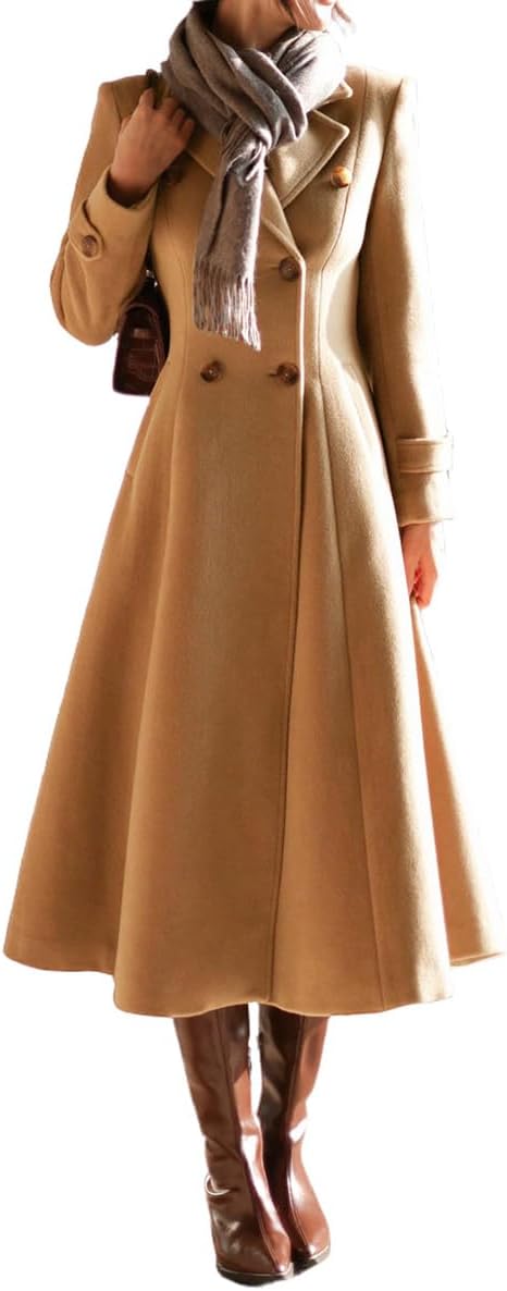 Women’s Long Double-Breasted Coat