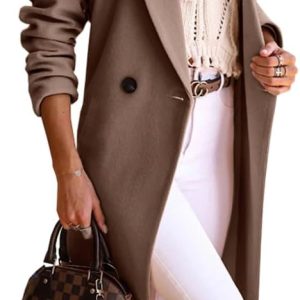 Long Double-Breasted Tailored Coat