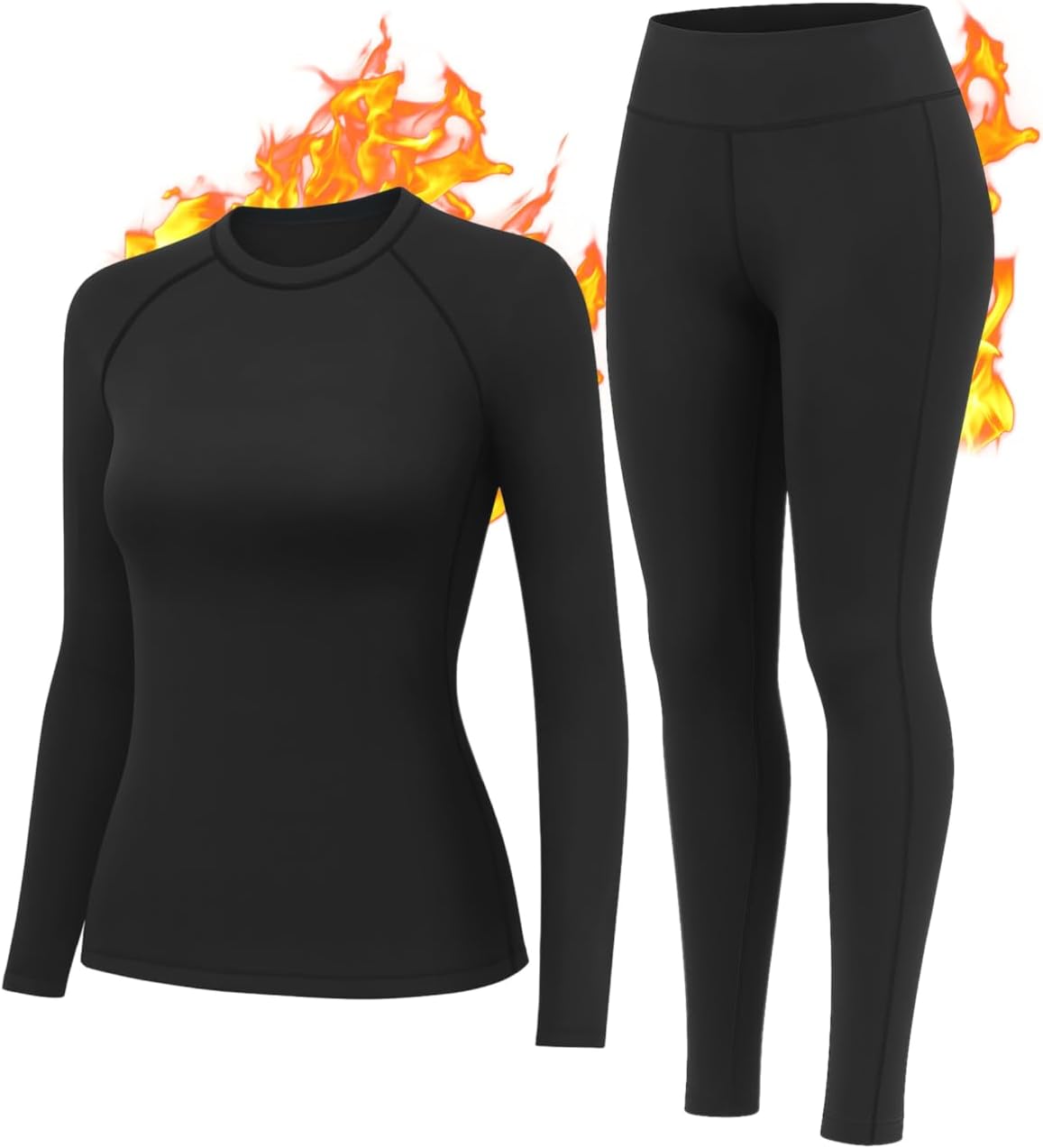 Women’s Long-Sleeve Thermal Top and Pants Set