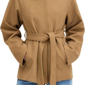 Short Coat with Tie-Waist