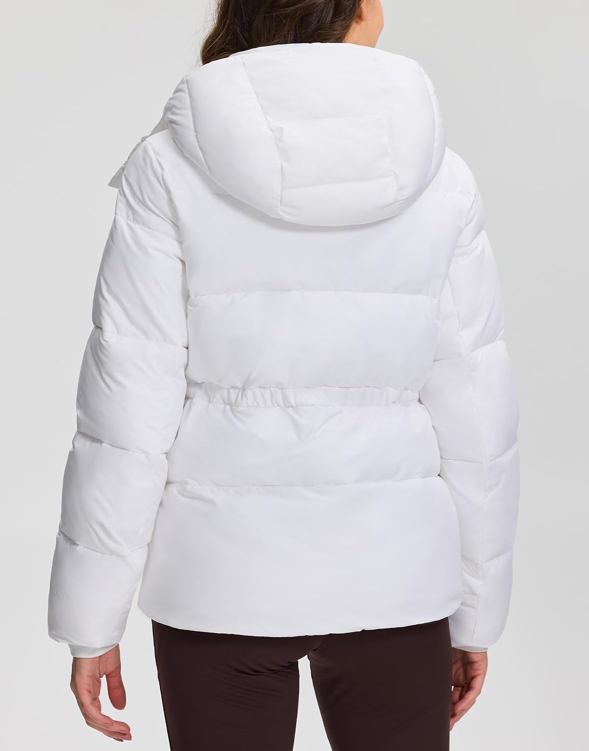 Women’s Quilted Jacket with Removable Hood and Adjustable Waist - Image 2