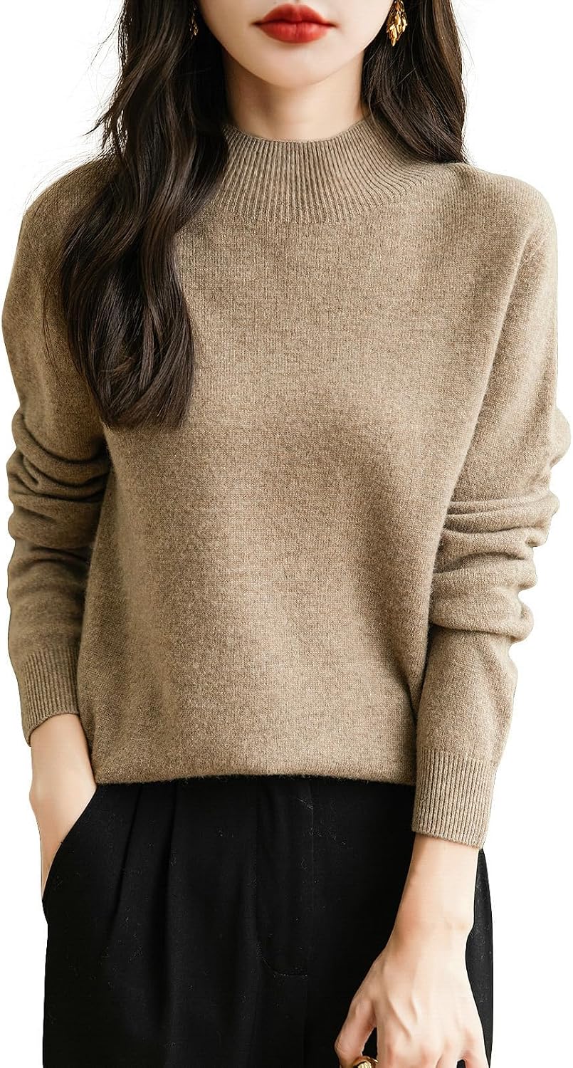 Women’s Seamless Mock-Neck Knit Top
