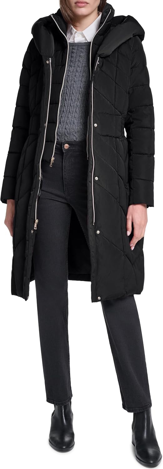 Women’s Taffeta Coat with Elastic Waist - Image 2