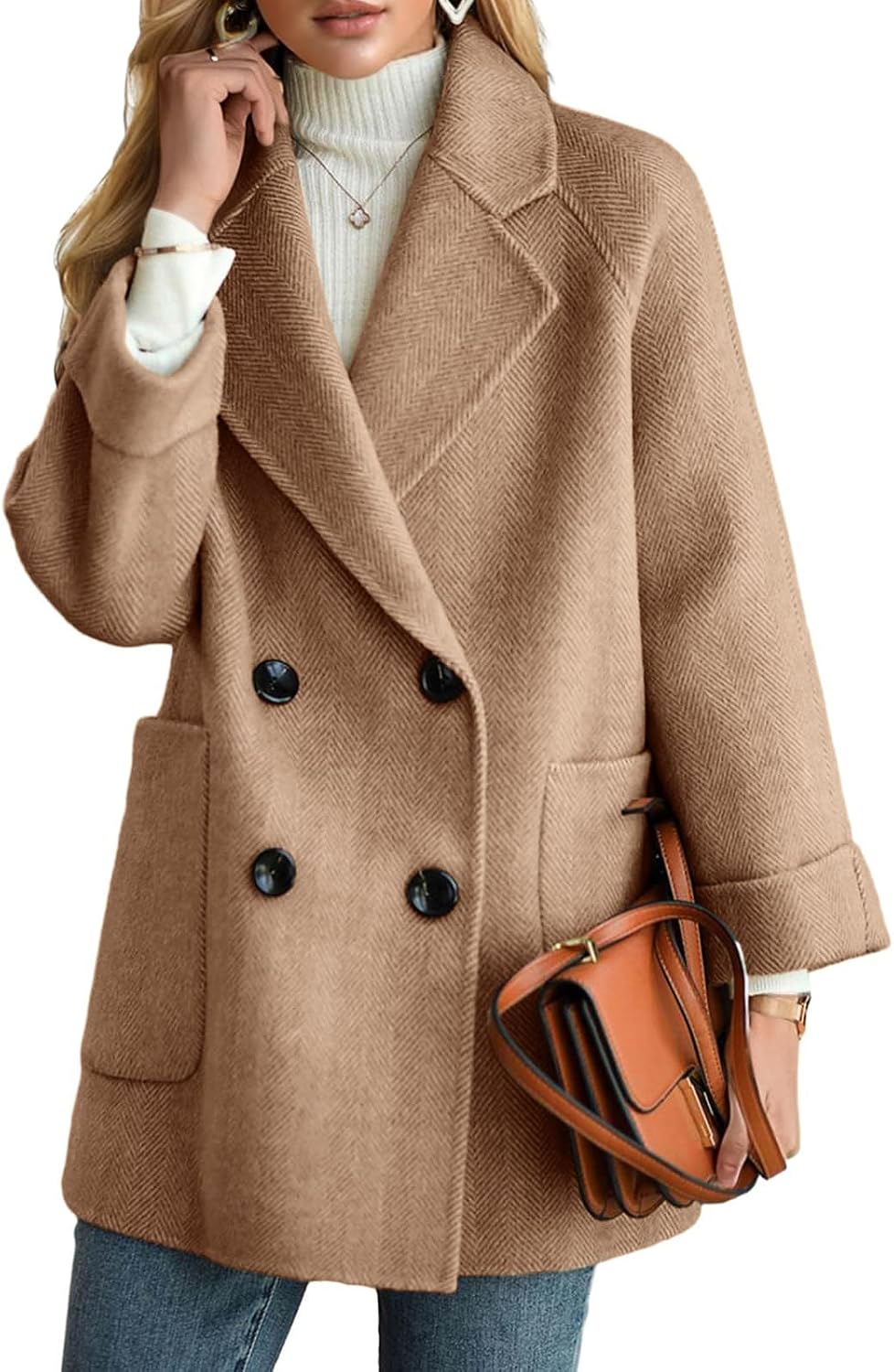 Loose-Fit, Thickened Double-Breasted Coat - Image 2