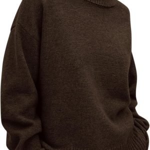 Women’s high-neck long-sleeve knit sweater