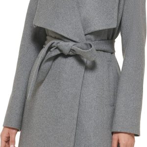 Elegant Wool Coat with Tie-Waist (Suitable for All Seasons)