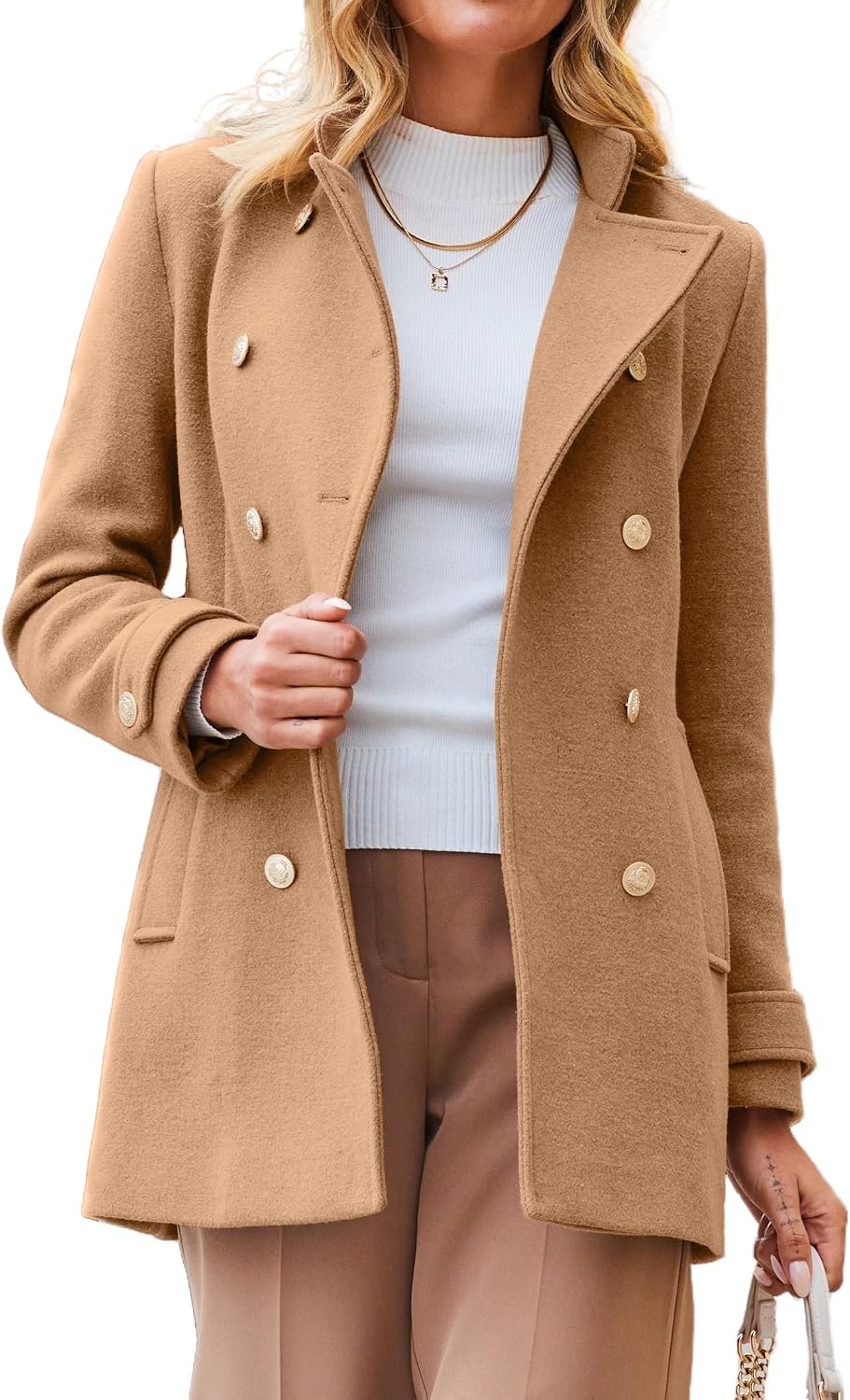 Autumn/Winter Double-Breasted Tailored Coat