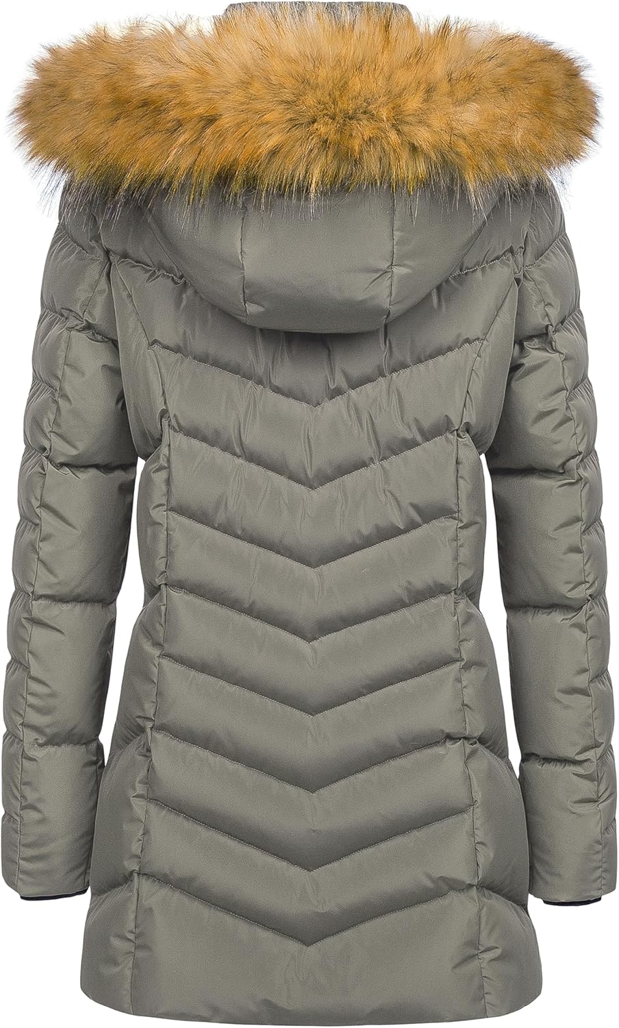 Women’s Long Hooded Puffer Parka - Image 2